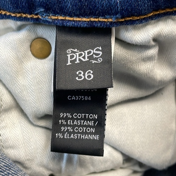 New PRPS Windsor Tapered Skinny Fit Jeans Sorry Graffiti Writing Sz 36 - Picture 7 of 14